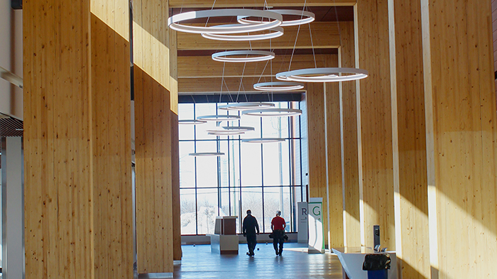Interior view of the Aline-Chrétien Health Hub