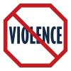 Crossed out 'Violence' wording Icon